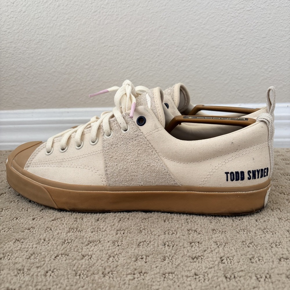 Converse x Todd Snyder Jack Purcell Textile OX Egret/Gum 171843C Men 10